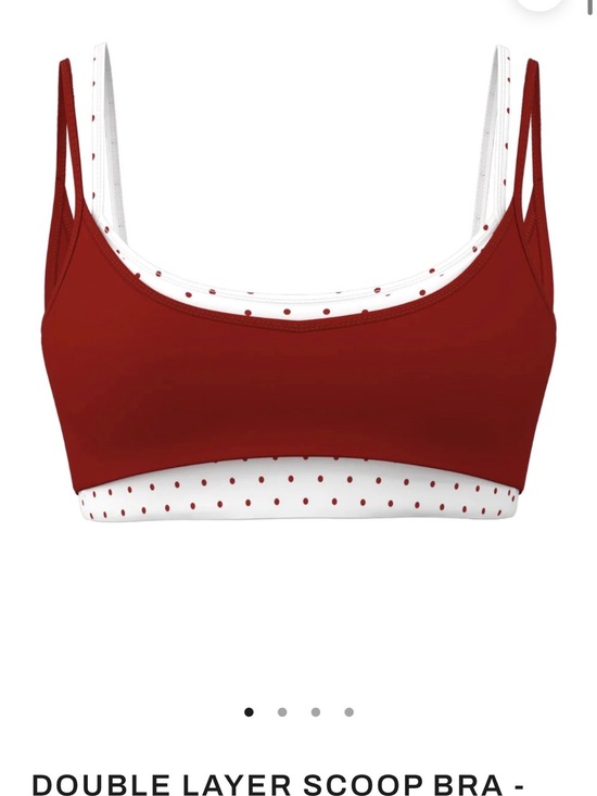 liason the label Other - Double-Layer Scoop Bra & Layered Pants in Kiss & Tell Polka Dot